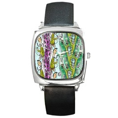 Seamless Repeating Tiling Tileable Square Metal Watch by Wegoenart