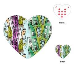 Seamless Repeating Tiling Tileable Playing Cards Single Design (heart) by Wegoenart