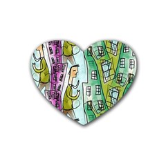 Seamless Repeating Tiling Tileable Heart Coaster (4 Pack)  by Wegoenart