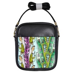 Seamless Repeating Tiling Tileable Girls Sling Bag by Wegoenart