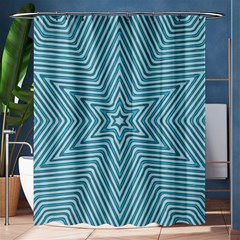 Lines Blue Repeating Textile Shower Curtain 60  X 72  (medium)  by Wegoenart