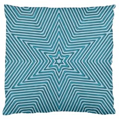 Lines Blue Repeating Textile Standard Flano Cushion Case (two Sides) by Wegoenart