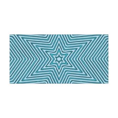 Lines Blue Repeating Textile Yoga Headband by Wegoenart