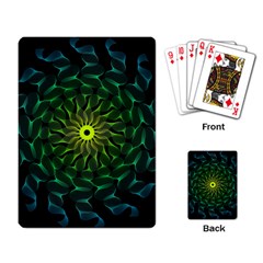 Abstract Ribbon Green Blue Hues Playing Cards Single Design (rectangle)