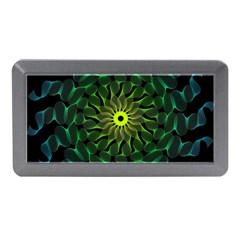 Abstract Ribbon Green Blue Hues Memory Card Reader (mini) by Wegoenart