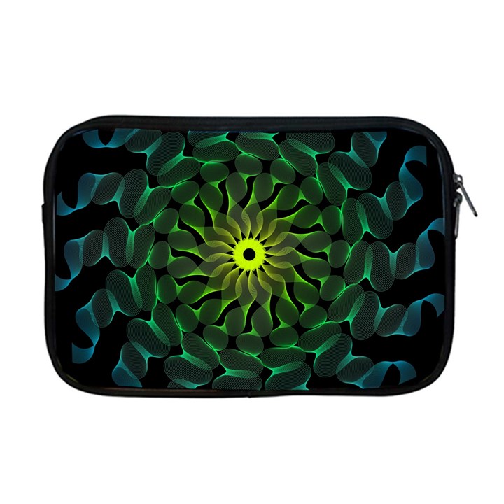 Abstract Ribbon Green Blue Hues Apple MacBook Pro 17  Zipper Case