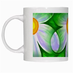 Seamless Repeating Tiling Tileable Flowers White Mugs by Wegoenart