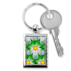 Seamless Repeating Tiling Tileable Flowers Key Chain (rectangle) by Wegoenart