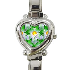 Seamless Repeating Tiling Tileable Flowers Heart Italian Charm Watch by Wegoenart