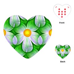 Seamless Repeating Tiling Tileable Flowers Playing Cards Single Design (heart) by Wegoenart