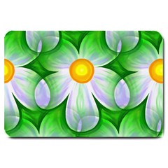 Seamless Repeating Tiling Tileable Flowers Large Doormat  by Wegoenart