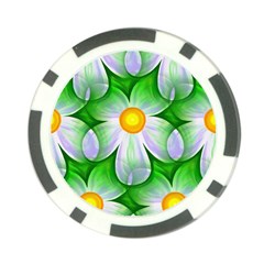 Seamless Repeating Tiling Tileable Flowers Poker Chip Card Guard (10 Pack)