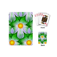 Seamless Repeating Tiling Tileable Flowers Playing Cards Single Design (mini) by Wegoenart