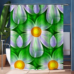 Seamless Repeating Tiling Tileable Flowers Shower Curtain 60  X 72  (medium)  by Wegoenart