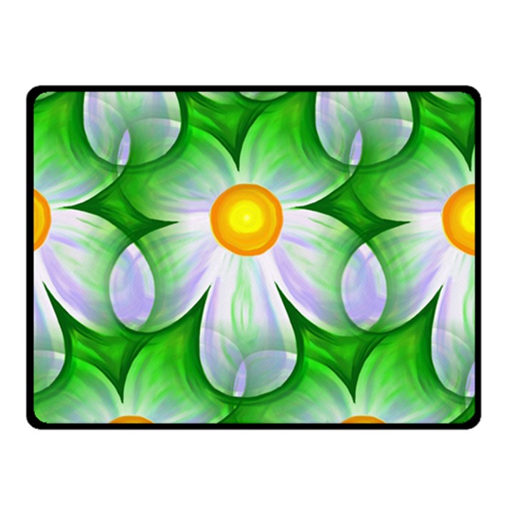 Seamless Repeating Tiling Tileable Flowers Double Sided Fleece Blanket (Small) 