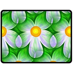 Seamless Repeating Tiling Tileable Flowers Double Sided Fleece Blanket (large)  by Wegoenart