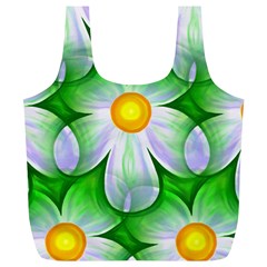 Seamless Repeating Tiling Tileable Flowers Full Print Recycle Bag (xl) by Wegoenart