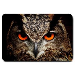 Owl Bird Eyes Eagle Owl Birds Large Doormat  by Wegoenart