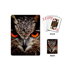 Owl Bird Eyes Eagle Owl Birds Playing Cards Single Design (mini)