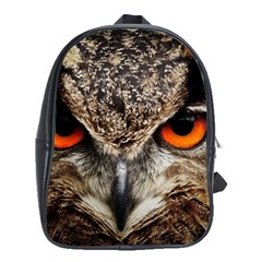 Owl Bird Eyes Eagle Owl Birds School Bag (xl) by Wegoenart