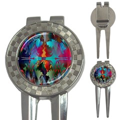 Background Sci Fi Fantasy Colorful 3-in-1 Golf Divots by Wegoenart