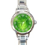 Pagan Mandala Seamless Tileable Round Italian Charm Watch Front