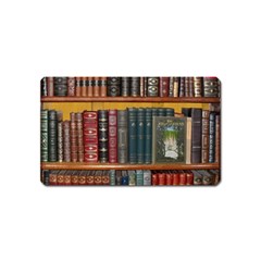 Books Library Bookshelf Bookshop Magnet (name Card) by Wegoenart