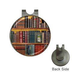 Books Library Bookshelf Bookshop Hat Clips With Golf Markers by Wegoenart