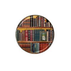 Books Library Bookshelf Bookshop Hat Clip Ball Marker by Wegoenart