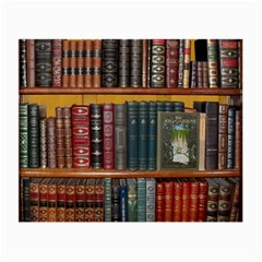 Books Library Bookshelf Bookshop Small Glasses Cloth (2 Sides) by Wegoenart