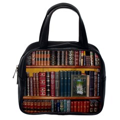 Books Library Bookshelf Bookshop Classic Handbag (one Side) by Wegoenart