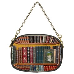 Books Library Bookshelf Bookshop Chain Purse (two Sides) by Wegoenart