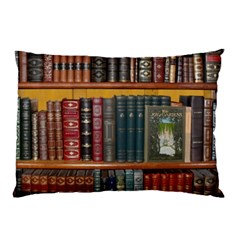 Books Library Bookshelf Bookshop Pillow Case by Wegoenart