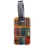 Books Library Bookshelf Bookshop Luggage Tag (two sides) Front