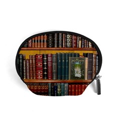 Books Library Bookshelf Bookshop Accessory Pouch (small) by Wegoenart