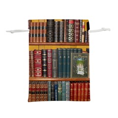 Books Library Bookshelf Bookshop Lightweight Drawstring Pouch (s)