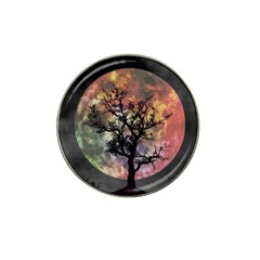 Full Moon Silhouette Tree Night Hat Clip Ball Marker (4 Pack) by Wegoenart