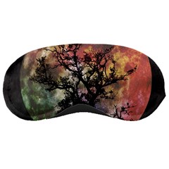 Full Moon Silhouette Tree Night Sleeping Mask by Wegoenart