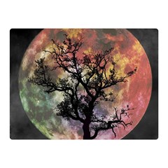 Full Moon Silhouette Tree Night Double Sided Flano Blanket (mini)  by Wegoenart