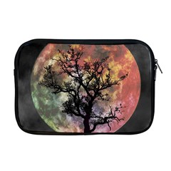 Full Moon Silhouette Tree Night Apple Macbook Pro 17  Zipper Case by Wegoenart