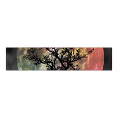 Full Moon Silhouette Tree Night Velvet Scrunchie by Wegoenart