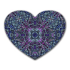 Pattern Fire Purple Repeating Heart Mousepads