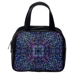 Pattern Fire Purple Repeating Classic Handbag (one Side) by Wegoenart