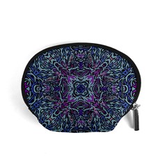 Pattern Fire Purple Repeating Accessory Pouch (small) by Wegoenart