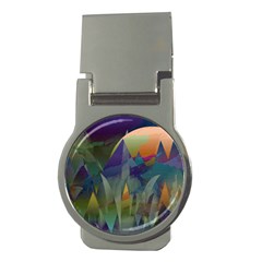 Mountains Abstract Mountain Range Money Clips (round)  by Wegoenart