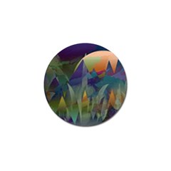 Mountains Abstract Mountain Range Golf Ball Marker by Wegoenart