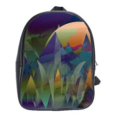 Mountains Abstract Mountain Range School Bag (large) by Wegoenart