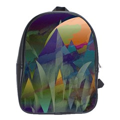 Mountains Abstract Mountain Range School Bag (xl) by Wegoenart