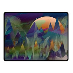 Mountains Abstract Mountain Range Double Sided Fleece Blanket (small)  by Wegoenart