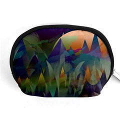 Mountains Abstract Mountain Range Accessory Pouch (medium) by Wegoenart